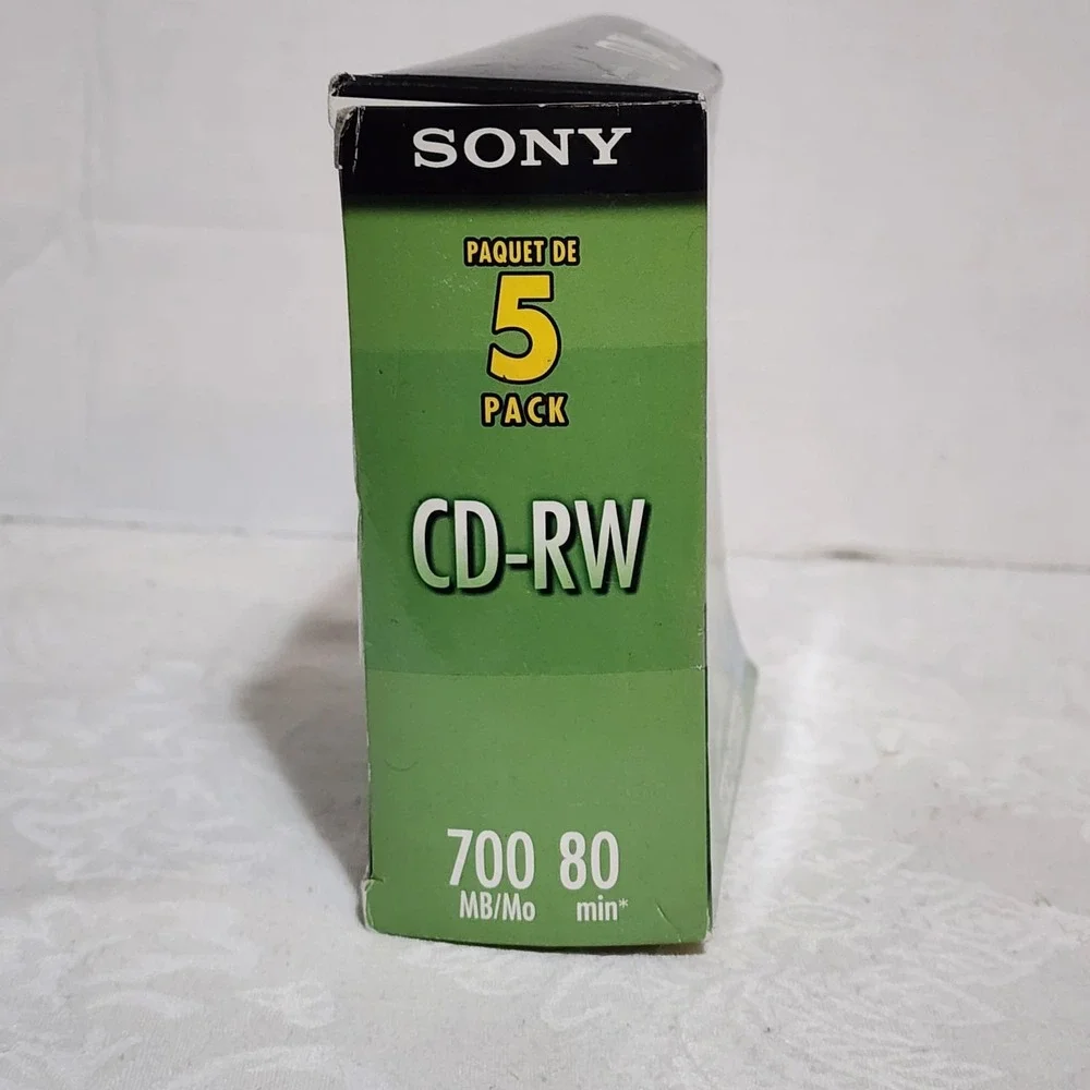 New Sony CD - RW 4 Blank Discs 700MB 80Min Rewritable 5CDRW700L‎